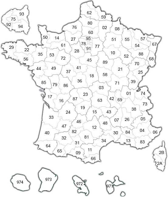 Coloriage Carte De France
